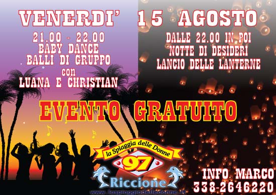 Ferragosto alla Spiaggia delle Donne con Animazione e Notte dei Desideri